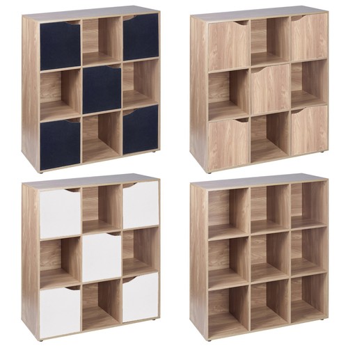 Cube oak wooden bookcase - 9,