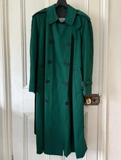 Aquascutum Aqua 5 Trench Coat Green – Men’s Large Vintage Waterproof Belted Mac