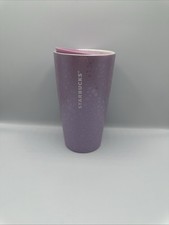 Starbucks Lilac Ceramic Purple 12 oz Travel Mug Tumbler With Lid Geometric