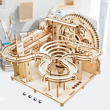 3D Wooden Puzzle Marble Run DIY Mechanical Model Kit for Kids & Adults