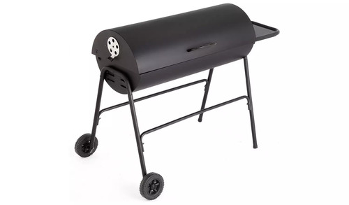 Black barrel barbecue