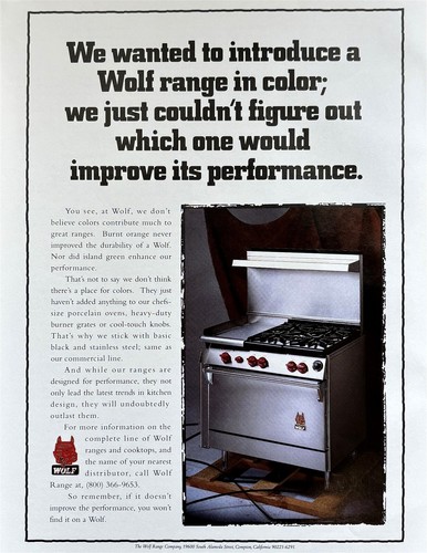 1993 wolf range designed for - wolf,