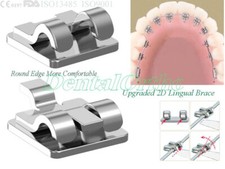 2D Lingual Brackets Metal Dental Orthodontic Archwire Buccal Tube Molar Bands