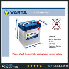 Car Battery A14 Varta 054 330A