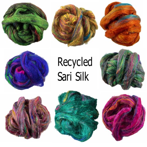 Recycled sari silk needle wet - recycled,