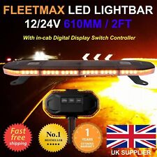 12/24v UltraMax 2.0ft 600mm 24" Amber LED Recovery Light bar Flashing Beacon