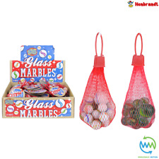 50 x MARBLES Coloured GLASS Toys CLASSIC Toy VINTAGE Assorted MARBLE NET Kids UK