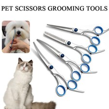 1PC Professional Curved Dog Grooming Scissors With Safety Round Tips ‹