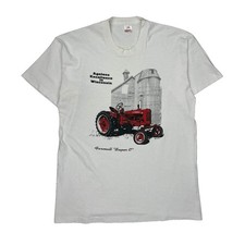 Farmall Super C Tractor Fruit Of The Loom Graphic T-Shirt - XL Red Cotton