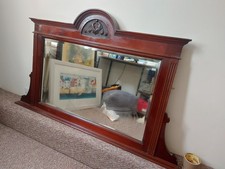 Mirror overmantel - mirror,