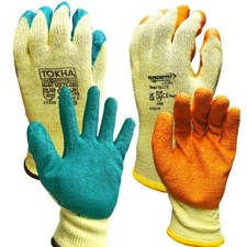 24 PAIRS LATEX COATED ORANGE