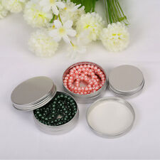 up 200pcs Durable Silver Aluminum Cosmetic Pot Lip Balm Jar Containers Empty Tin