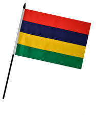 Mauritius Hand Flag (9" x 6")