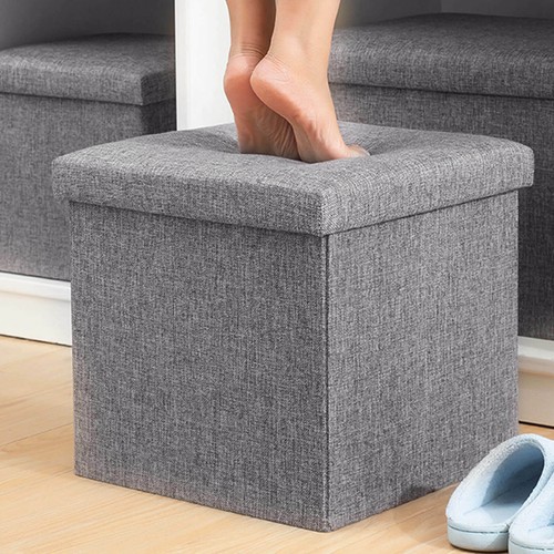 Folding ottoman storage box - folding,