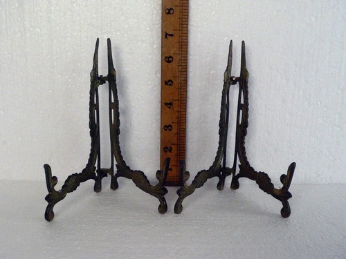Pair vintage ornate - ornate, brass