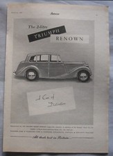 1950 Triumph Renown Original advert No.1