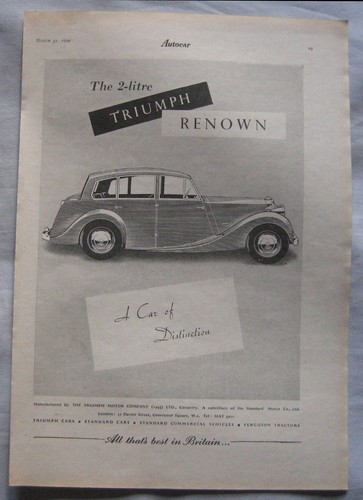 1950 triumph renown original - 1950,