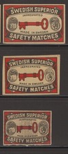 MATCHBOX LABEL SWEDEN- Swedish