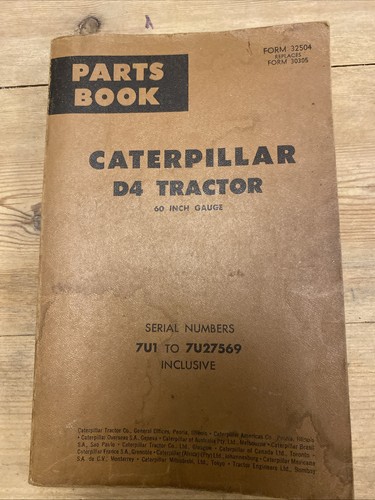 Parts book caterpillar - parts,