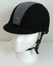 Charles Owen YR8 Junior Riding Hat 54 cm UK 6 5/8 New with Tags Black/Charcoal 