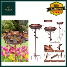 Vintage Metal Bird Bath with