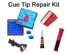 Pool / Snooker Cue Tip Repair Kit & Tip Clamp Elk Master Cue tips 8.5mm - 11mm