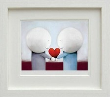 Sharing Love by Doug Hyde. FRAMED in WHITE with COA. In Stock, Quick Delivery