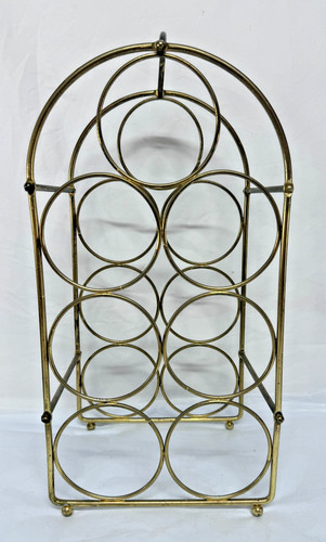 Freestanding brass wine rack - freestanding,