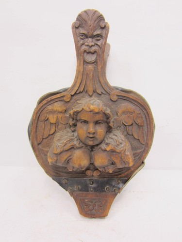 Antique hand carved - antique, cherub