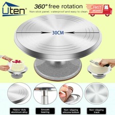 Cake Turntable 12'' Aluminum Cake Revolving Stand Holder Cake Baking Decor Tool