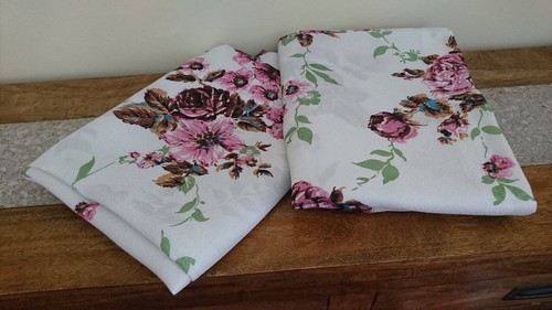 Floral curtains deep - floral, rose