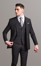 Mens Charcoal Grey 3 Piece