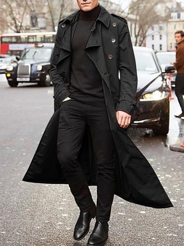 Men long trench coat all - men's,