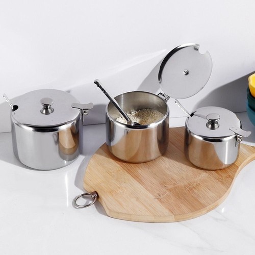 Stainless steel sugar bowl - stainless,