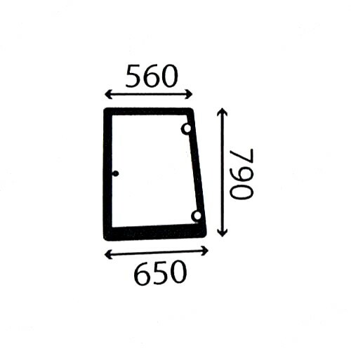 Side window glass new - side,
