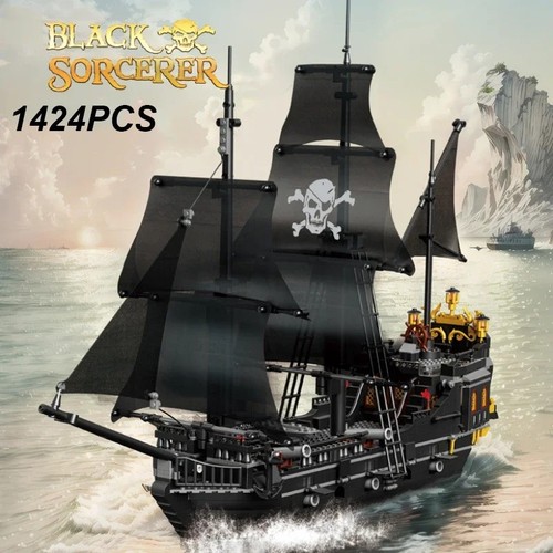 Black pirate ship building - pirate,