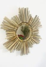 Driftwood Star Wall Mirror 40cm Vintage Rustic Natural Frame Bathroom Art Decor