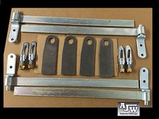 4 Trailer Tailgate Dropside Hinge 460mm 18" Set Drop Lock Straight Hinges Plates