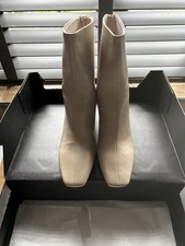 Mango Cream Ankle Boots Size 6