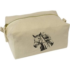 'Horse Rider' Canvas Wash Bag