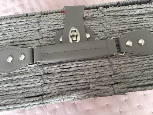Grey hamper picnic storage - grey, hamper/picnic/storage