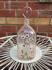 antique Bohemian glass enamel decanter