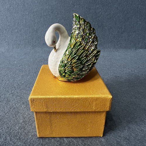 Elegant swan trinket box - elegant,