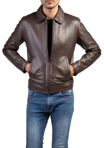 Men leather jacket - men's,