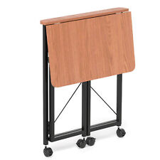 Folding Table Folding Laptop Table Desk Side Table Castors 60x40x75 cm