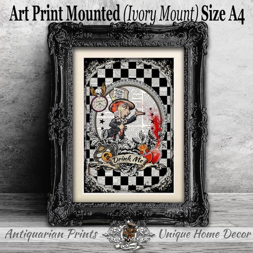 Mad hatter art print - mad,