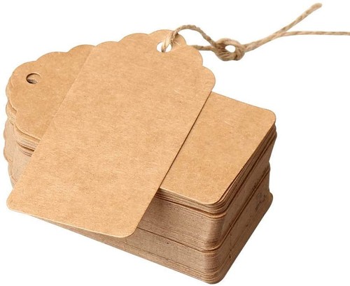 Brown price tags with string - price,