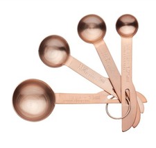 MasterClass Copper Finish Dry and Wet Measuring Spoon Set with Cups