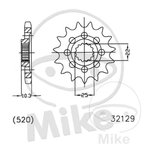 Racing sprocket teeth - racing, pitch