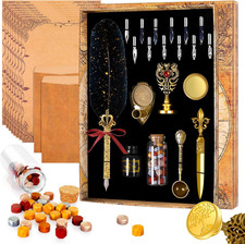MPRINCE Quill Pen-Feather Calligraphy Pen Ink Set.Includes Feather Dip Pen.Ink.1